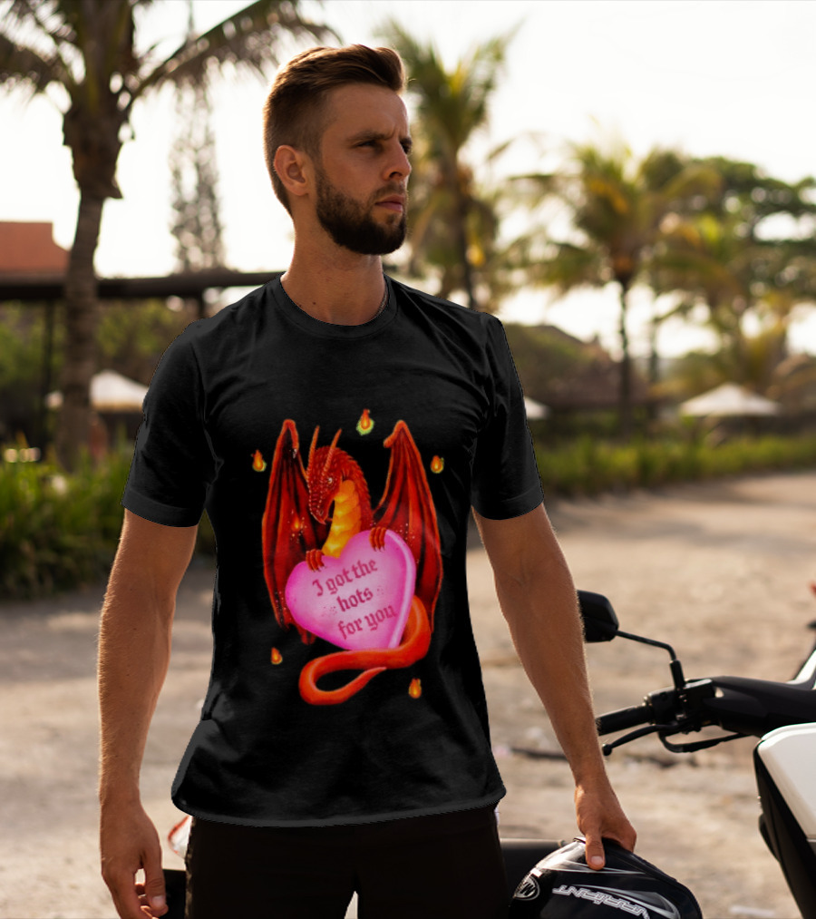 Fire Dragon Heart I Got The Hots For You T-Shirt