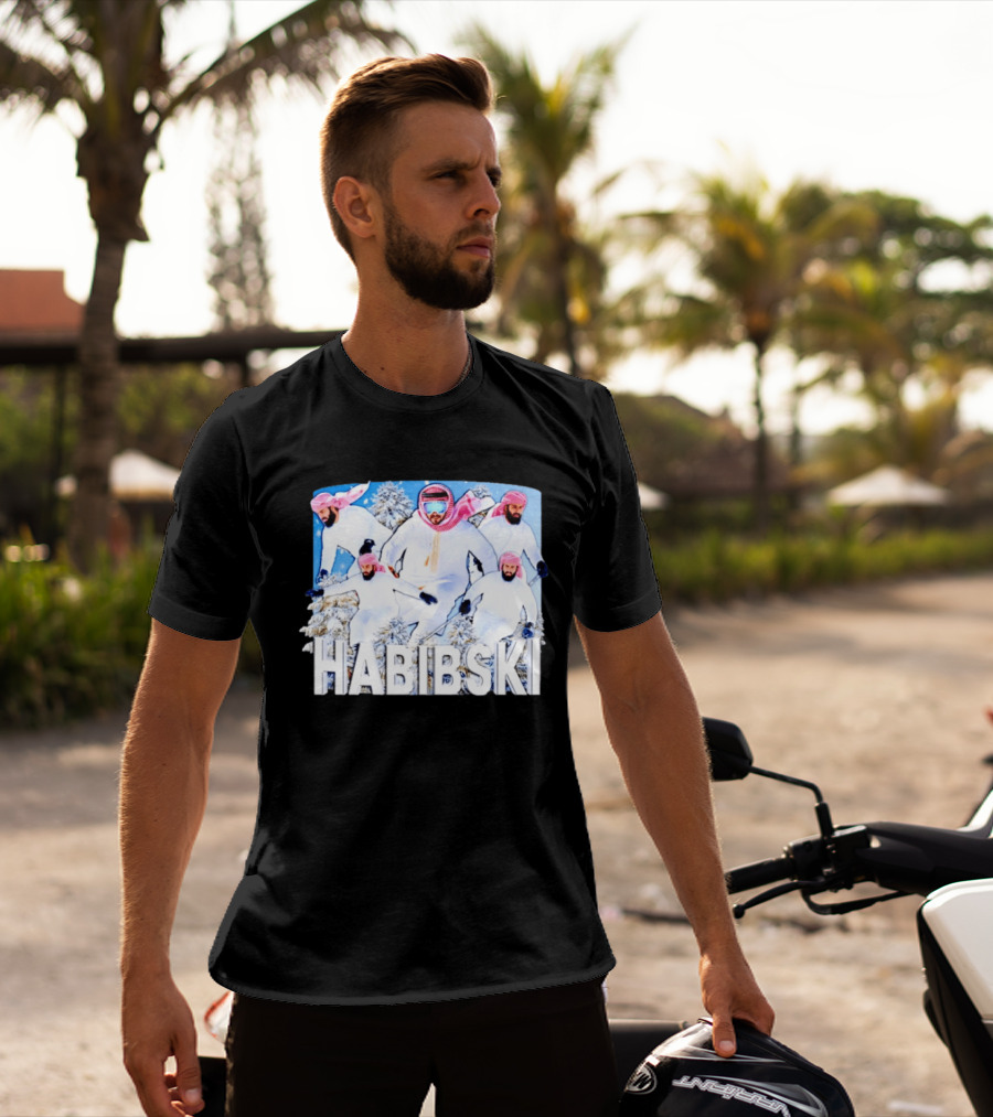 Habibski Habibi Skiing Adventure Winter Fun T-Shirt