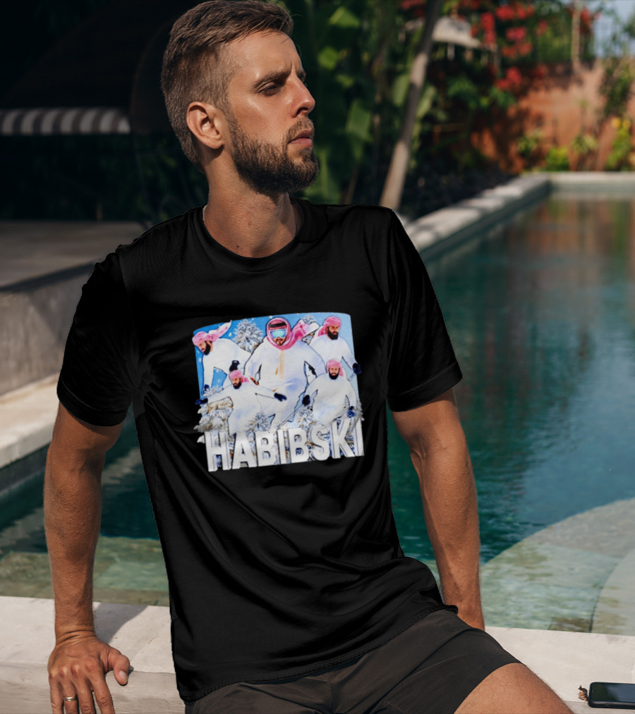 Habibski Habibi Skiing Adventure Winter Fun T-Shirt