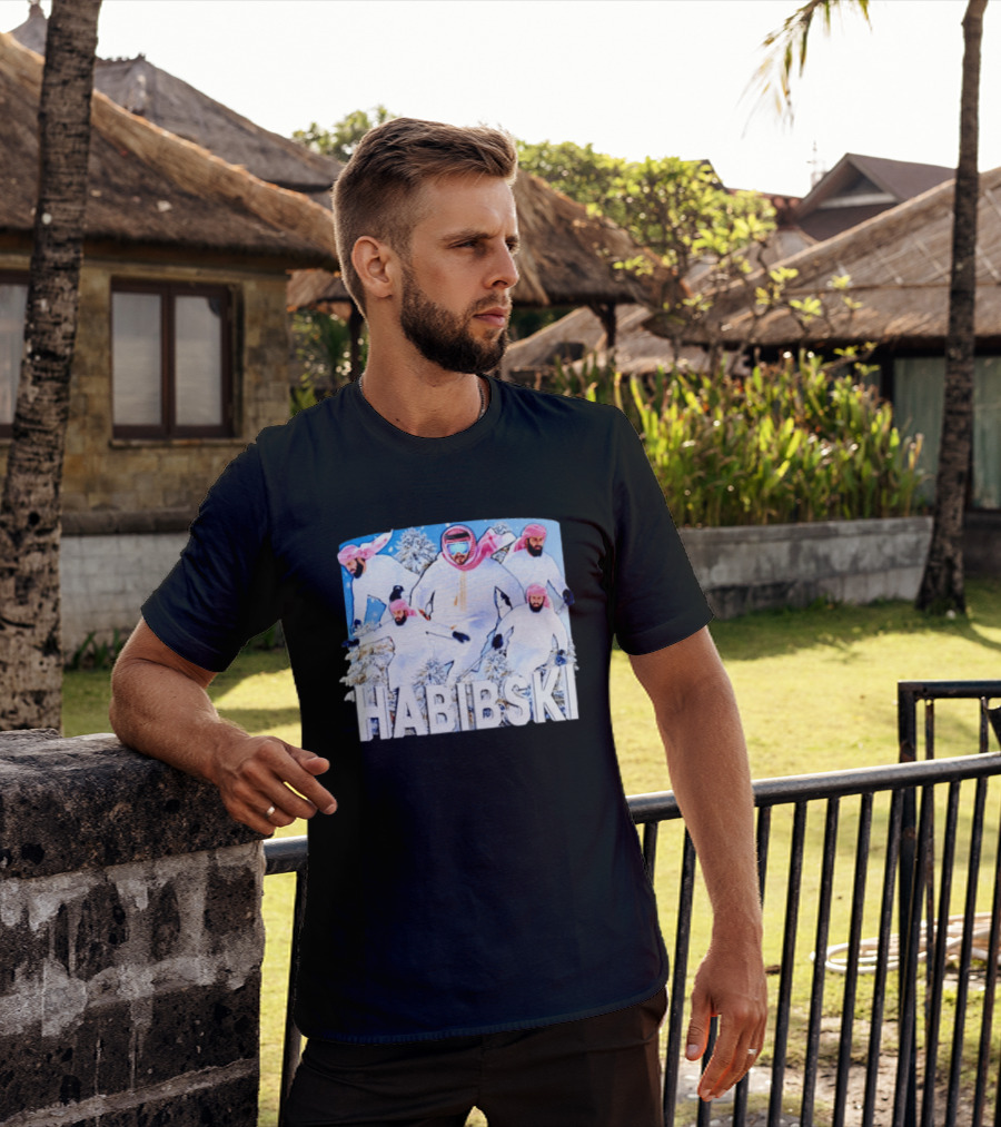 Habibski Habibi Skiing Adventure Winter Fun T-Shirt