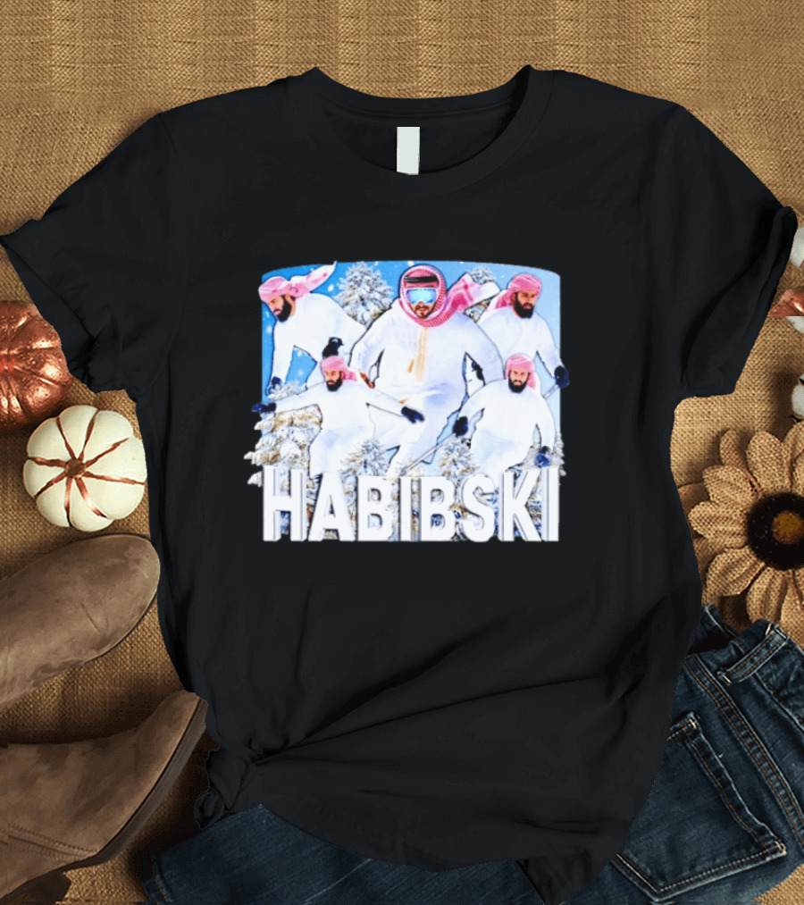 Habibski Habibi Skiing Adventure Winter Fun T-Shirt