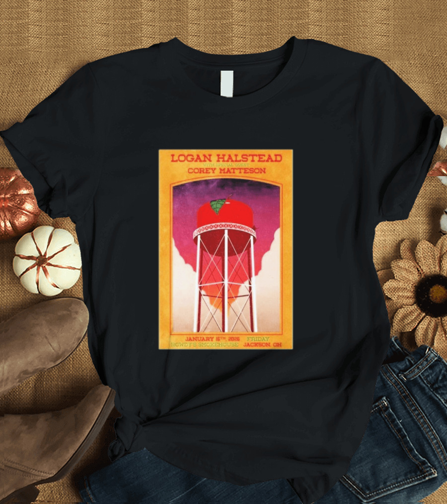 Logan Halstead Corey Matteson Rowdy's Smokehouse Jackson Ohio January 16 2026 T-Shirt