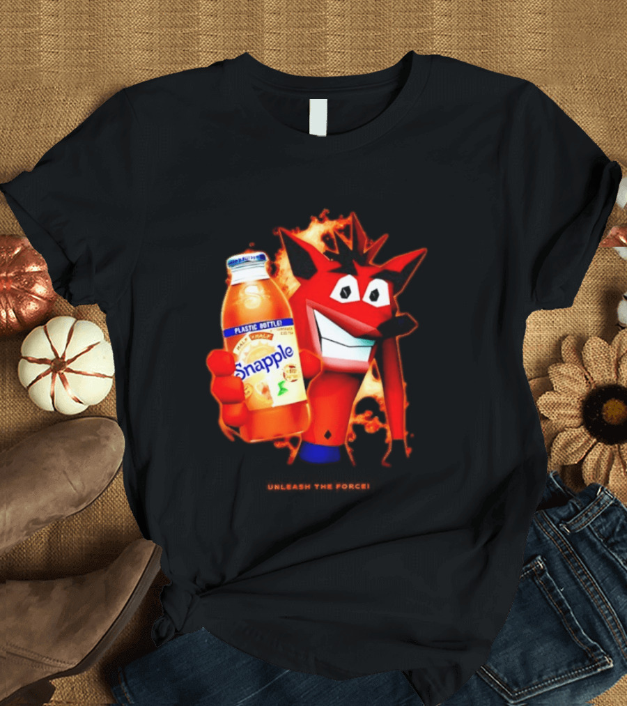 Crash Bandicoot Holding Snapple Retro 90s T-Shirt