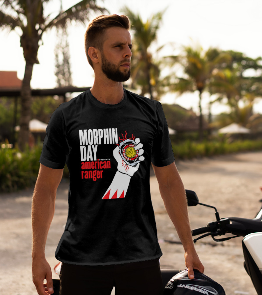 Power Rangers Morphin Day Presents American Ranger Power Coin Action T-Shirt