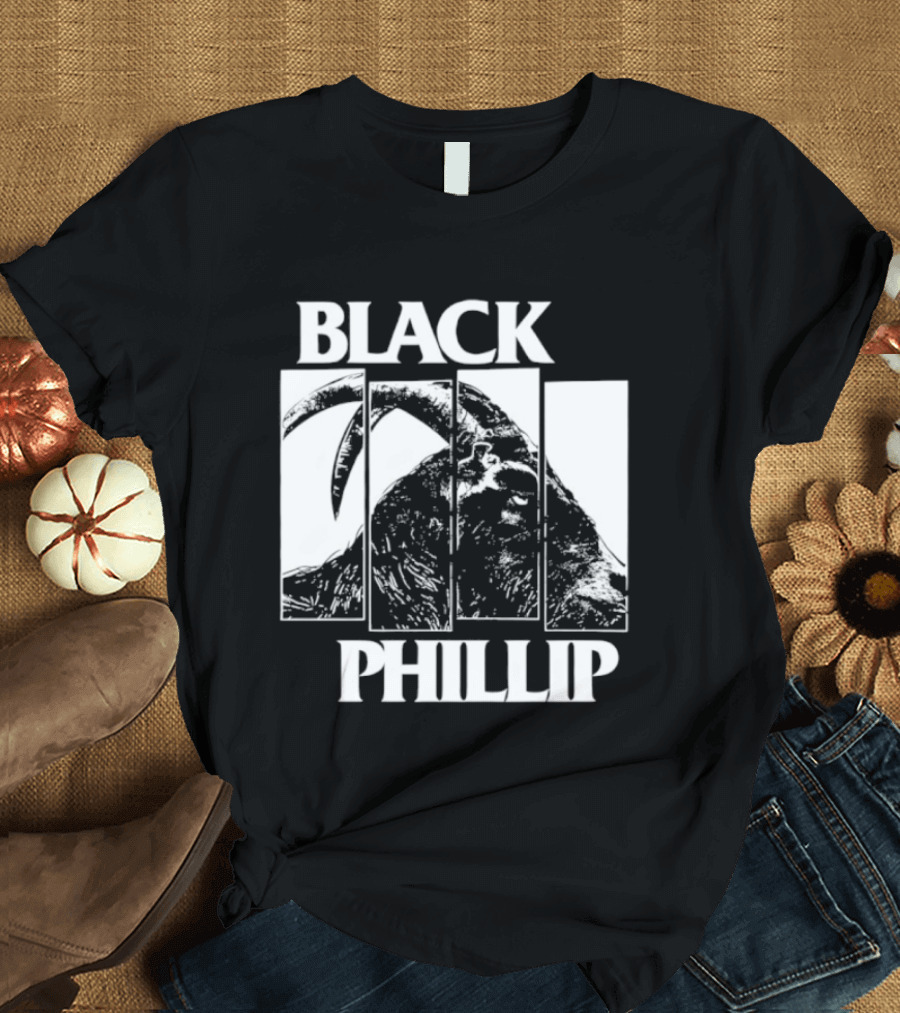 Black Phillip The Witch Goat Black Flag T-Shirt