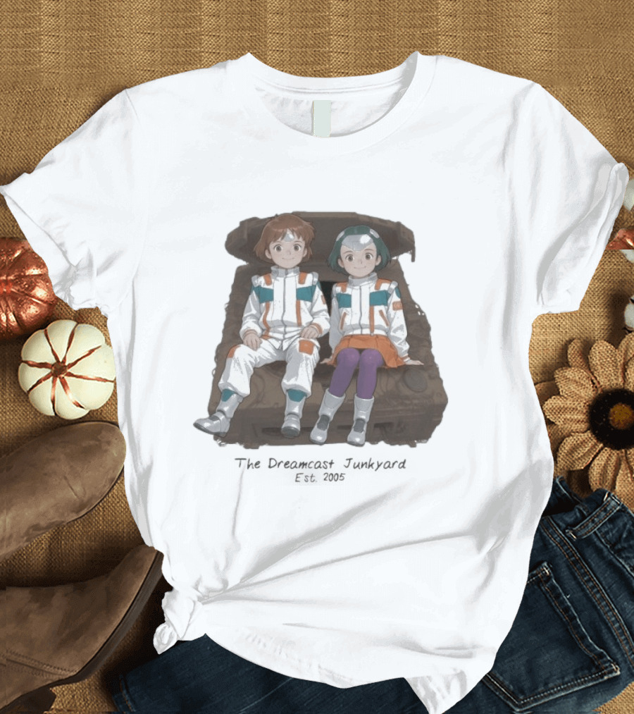 The DC Junkyard X Tez Okano JunkyardGaGa Est 2005 Kids In Spacesuits Sitting On Tank T-Shirt