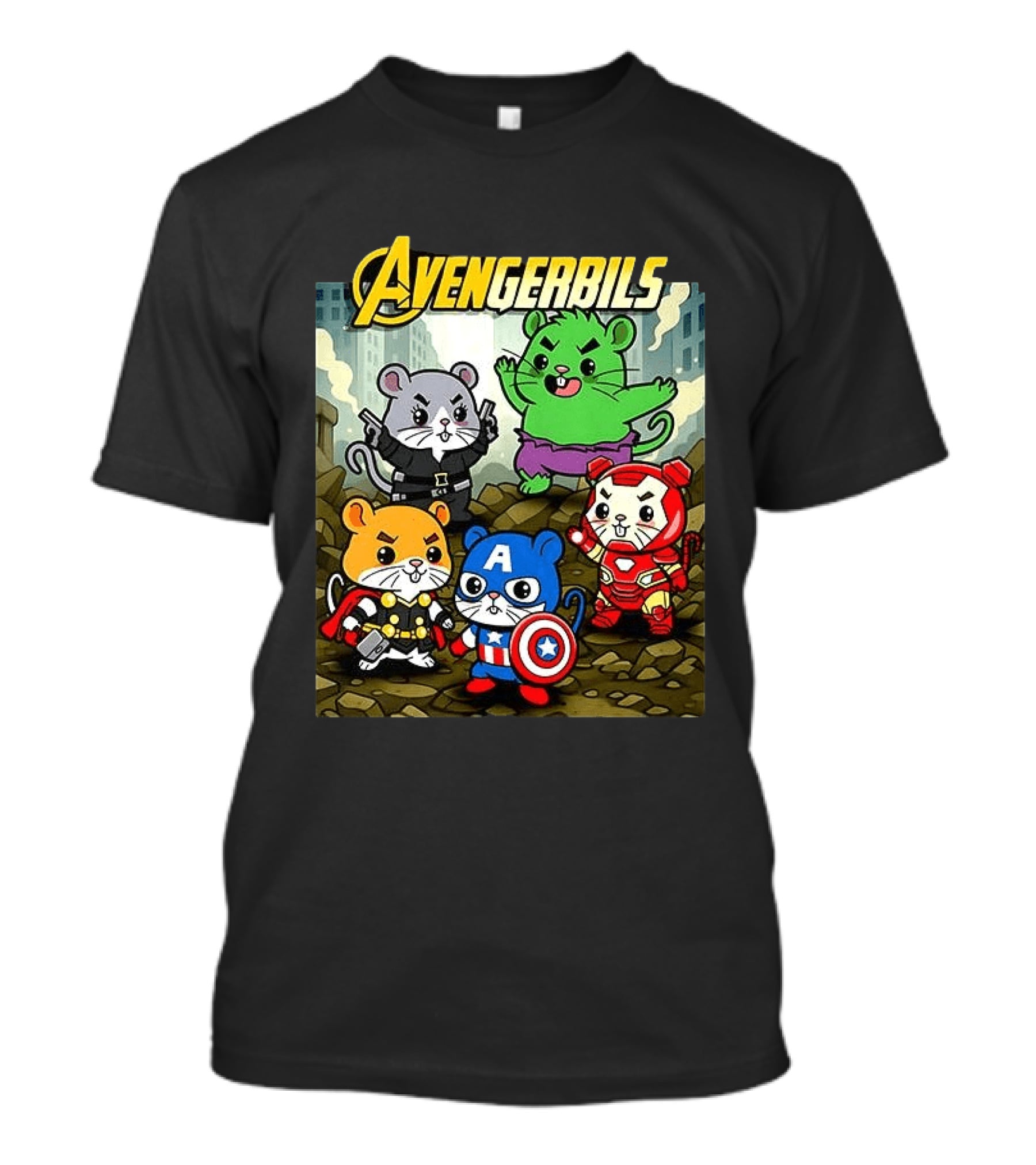 Avengerbils Gerbil Avengers Crossover With Iconic Heroes T-Shirt