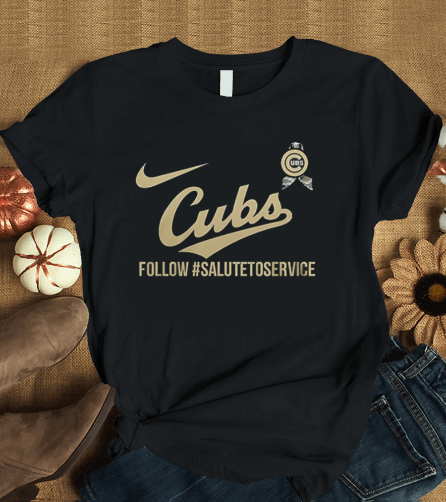 Nike Cubs Follow #SaluteToService Honor Empower Connect Military T-Shirt