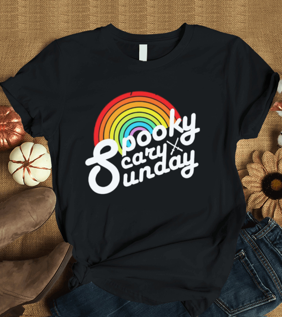 Coryxkenshin Spooky Scary Sunday Rainbow T-Shirt