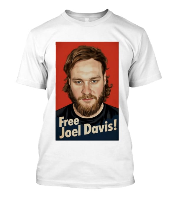 Free Joel Davis Bold Portrait Red T-Shirt