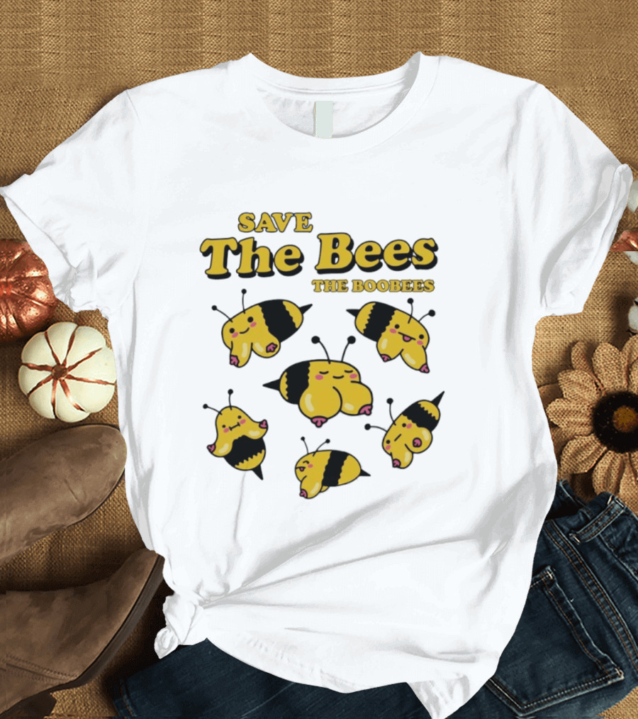 Save The Bees The Boobees Characters Fun T-Shirt