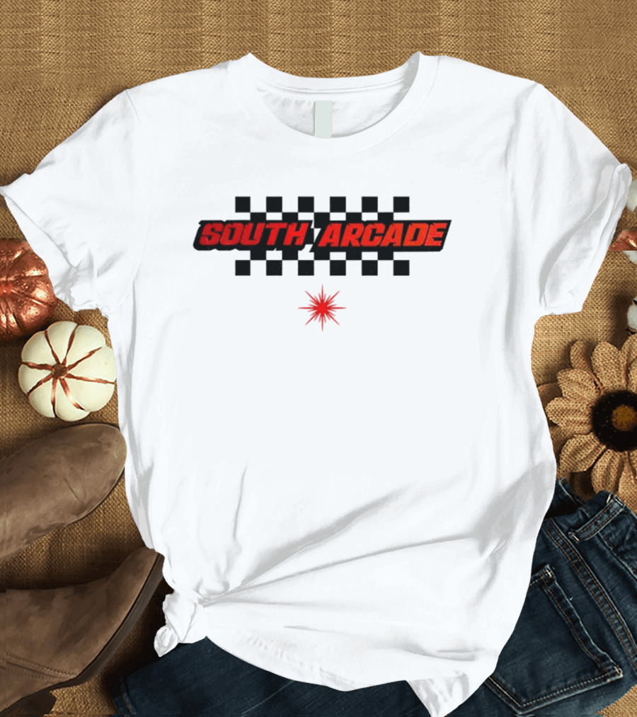 South Arcade Checkered Rock Sound Burst T-Shirt