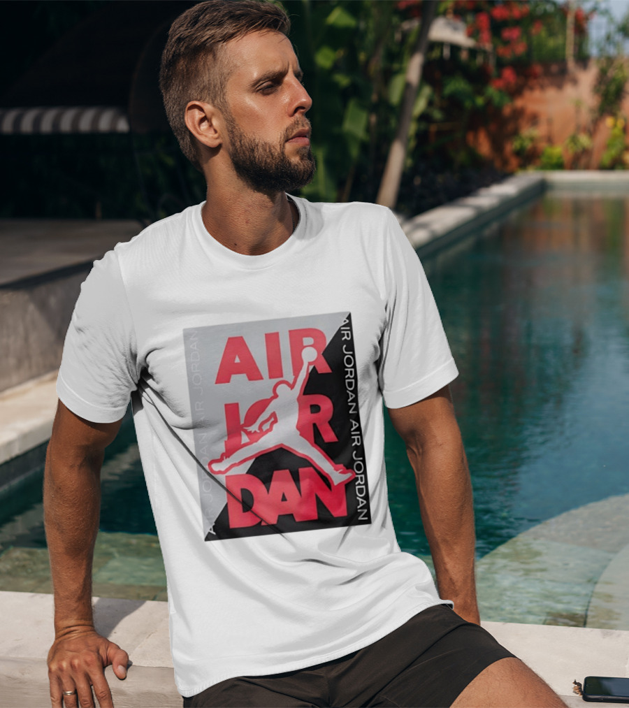 Air Jordan Repeat Jump Silhouette Red And Black T-Shirt