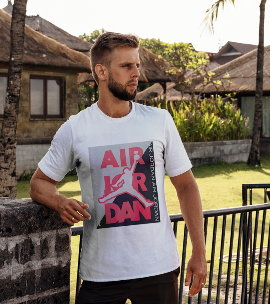 Air Jordan Repeat Jump Silhouette Red And Black T-Shirt