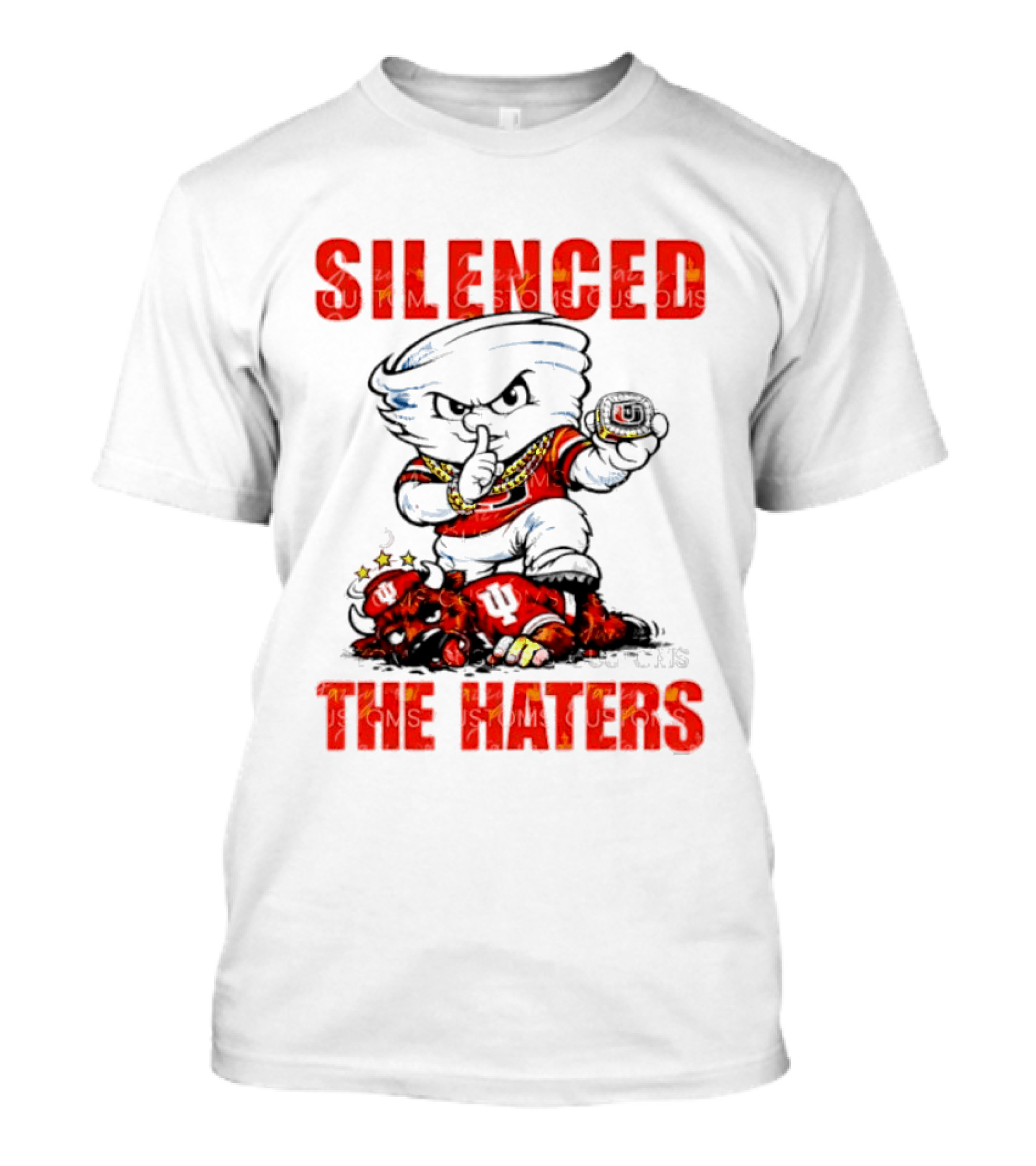 Miami Hurricanes Silenced The Haters Bold Cartoon T-Shirt