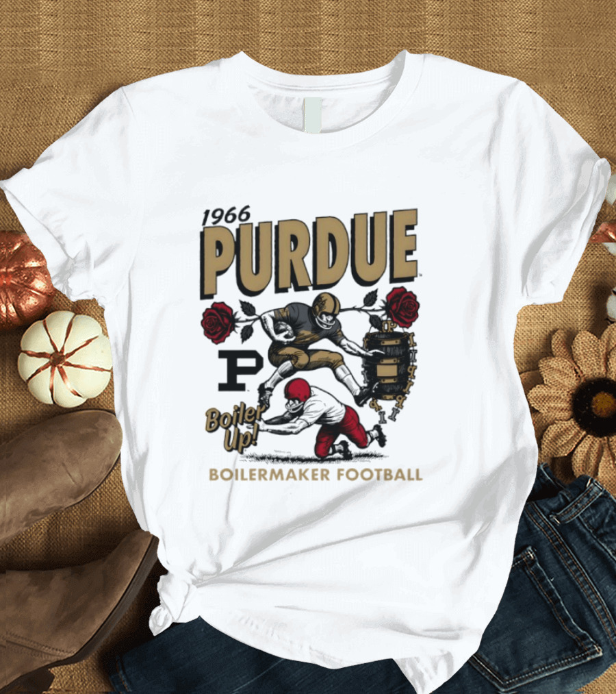 1966 Purdue Boilermaker Football Rose Bowl Boiler Up T-Shirt