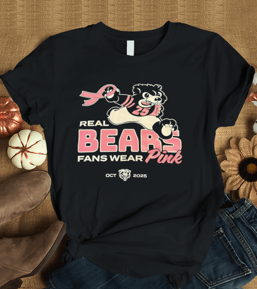 Real Bears Fans Wear Pink October 2025 T-Shirt