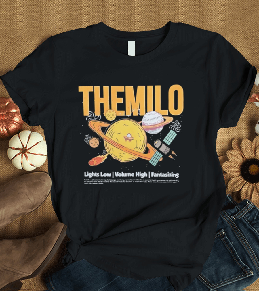 The Milo Space Planets Lights Low Volume High Fantasizing T-Shirt