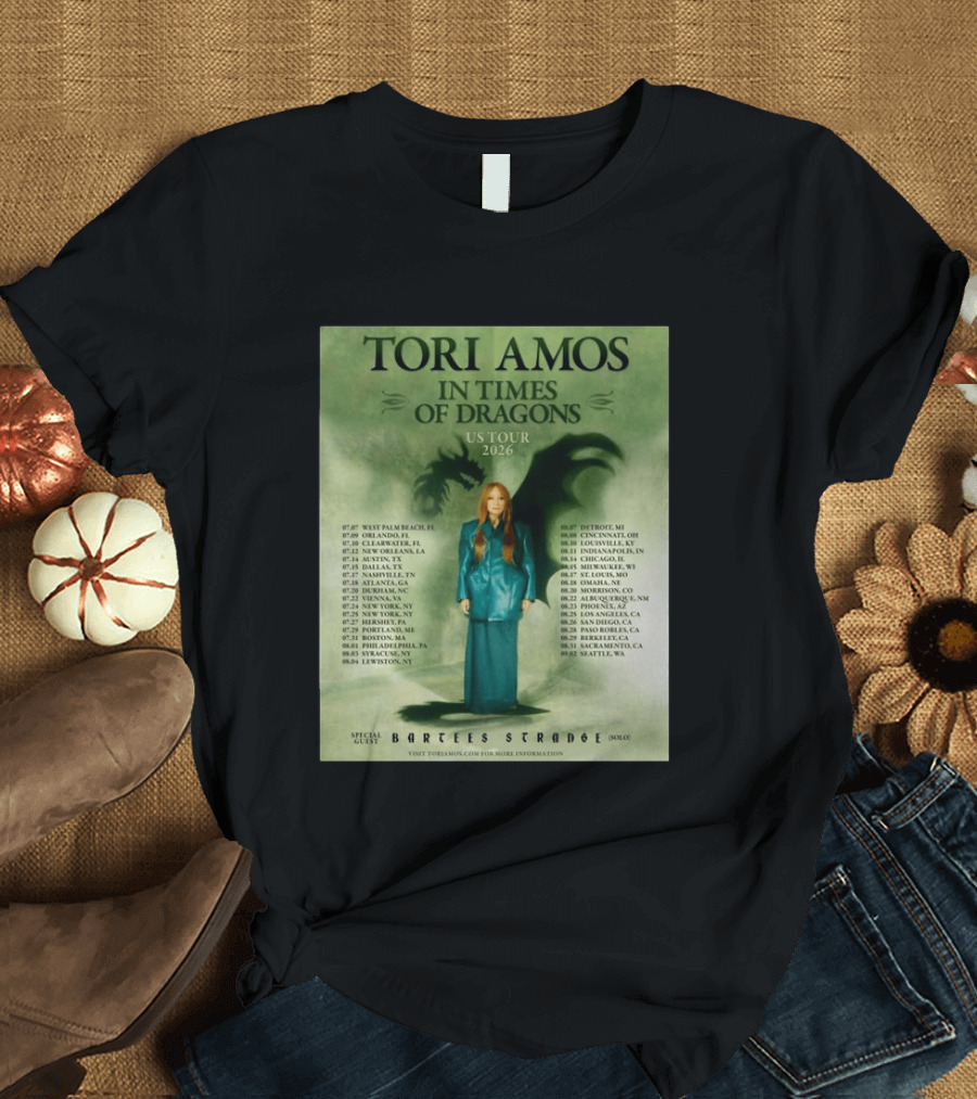 Tori Amos In Times Of Dragons US Tour 2026 Greek Theatre Los Angeles T-Shirt
