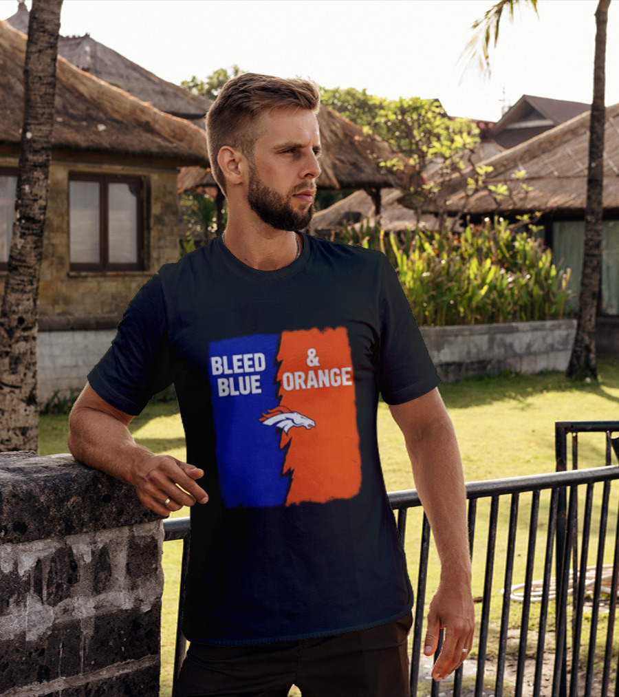 Bleed Blue And Orange Denver Broncos T-Shirt