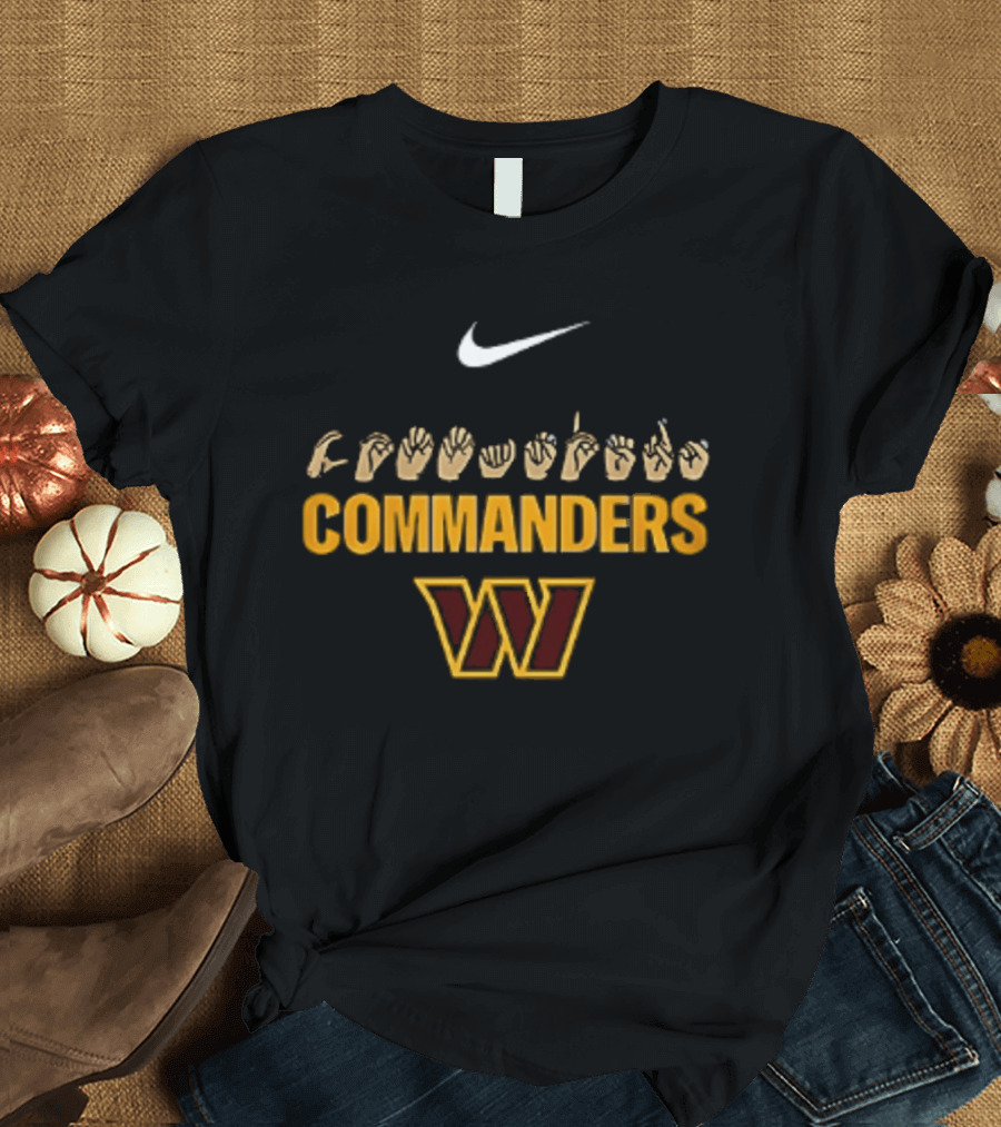Nike Commanders Hand Sign Language Deaf Awareness T-Shirt
