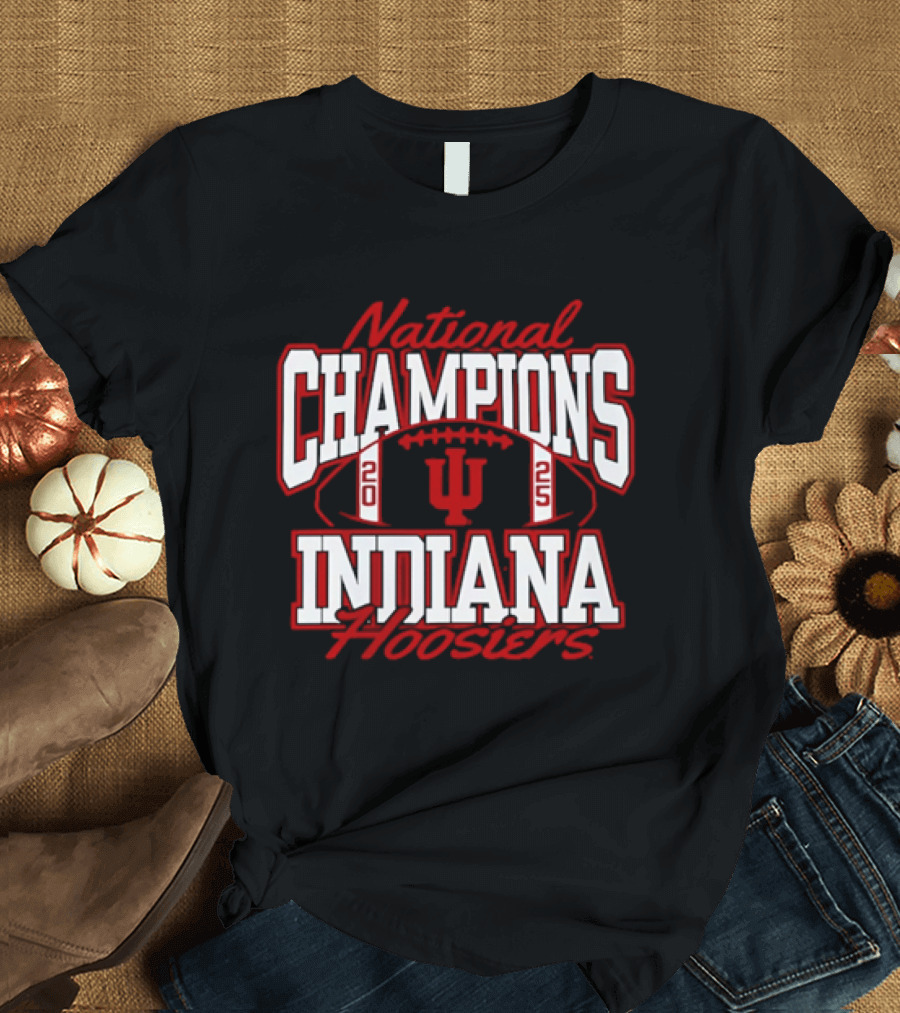 Indiana Hoosiers 2025 National Champions Football Victory CFP T-Shirt