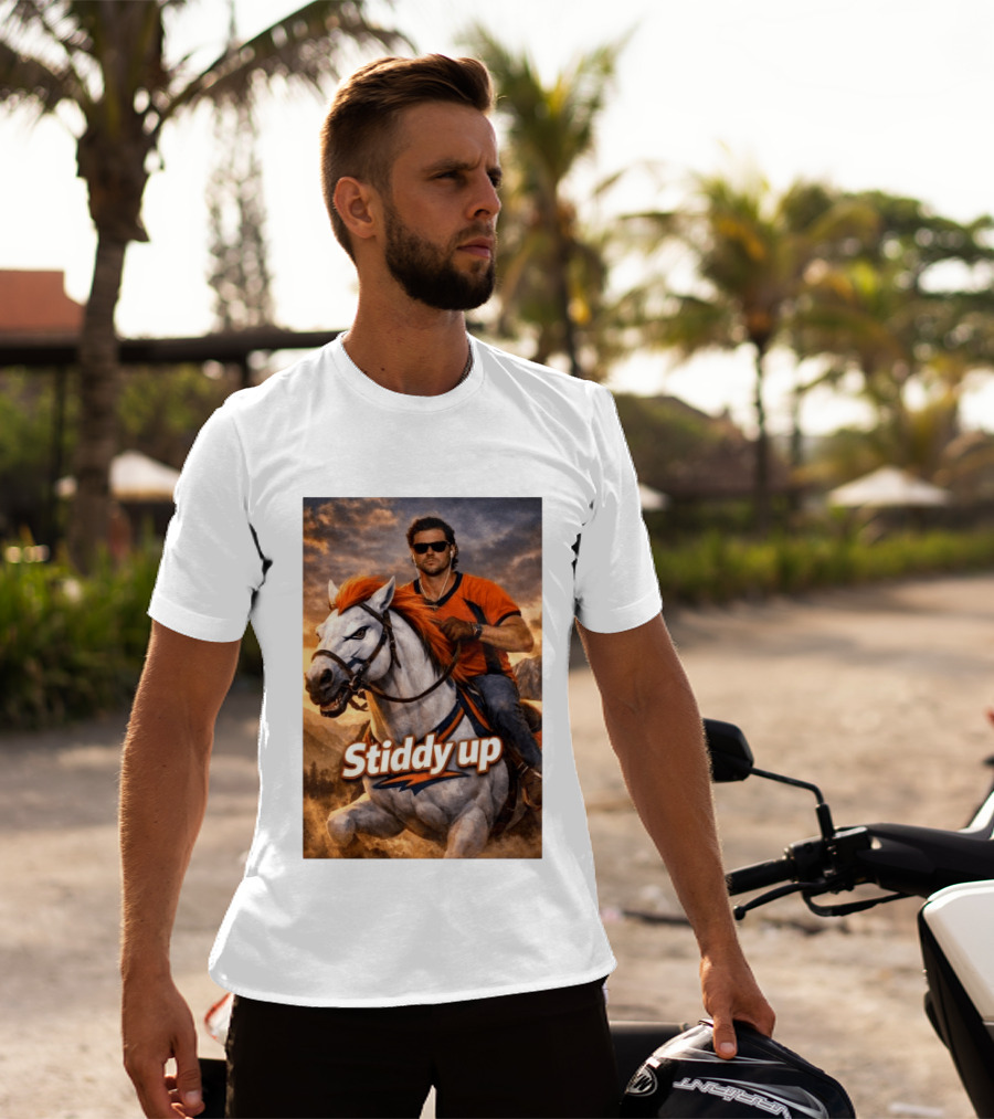 Jarrett Stidham Stiddy Up Horseback Adventure Denver Broncos Fans T-Shirt