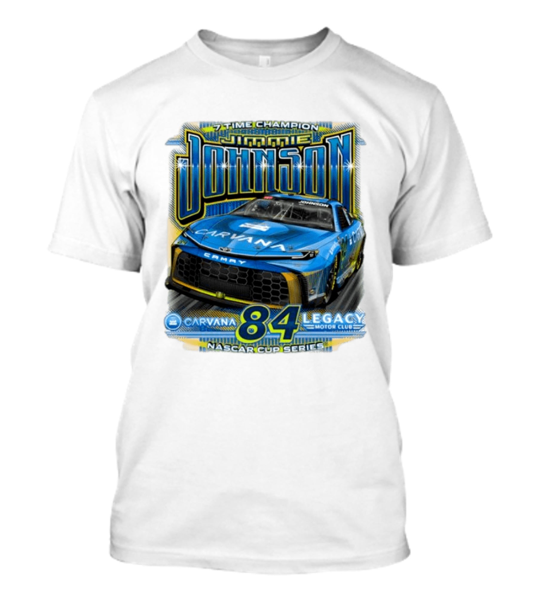 7 Time Champion Jimmie Johnson Carvana 84 Legacy Motor Club Nascar Cup Series T-Shirt