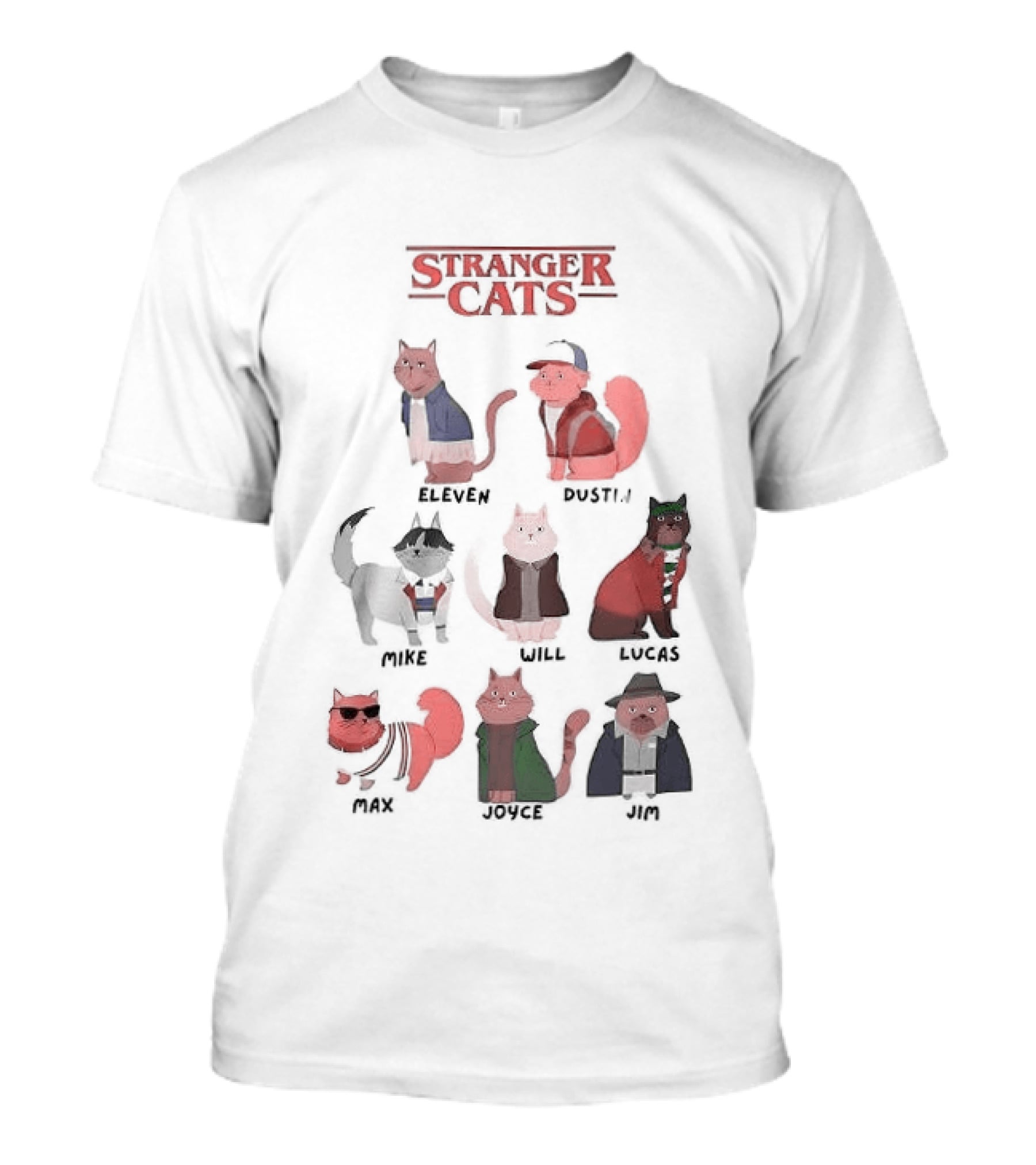 Stranger Cats Eleven Dustin Mike Will Max Hopper 2023 T-Shirt
