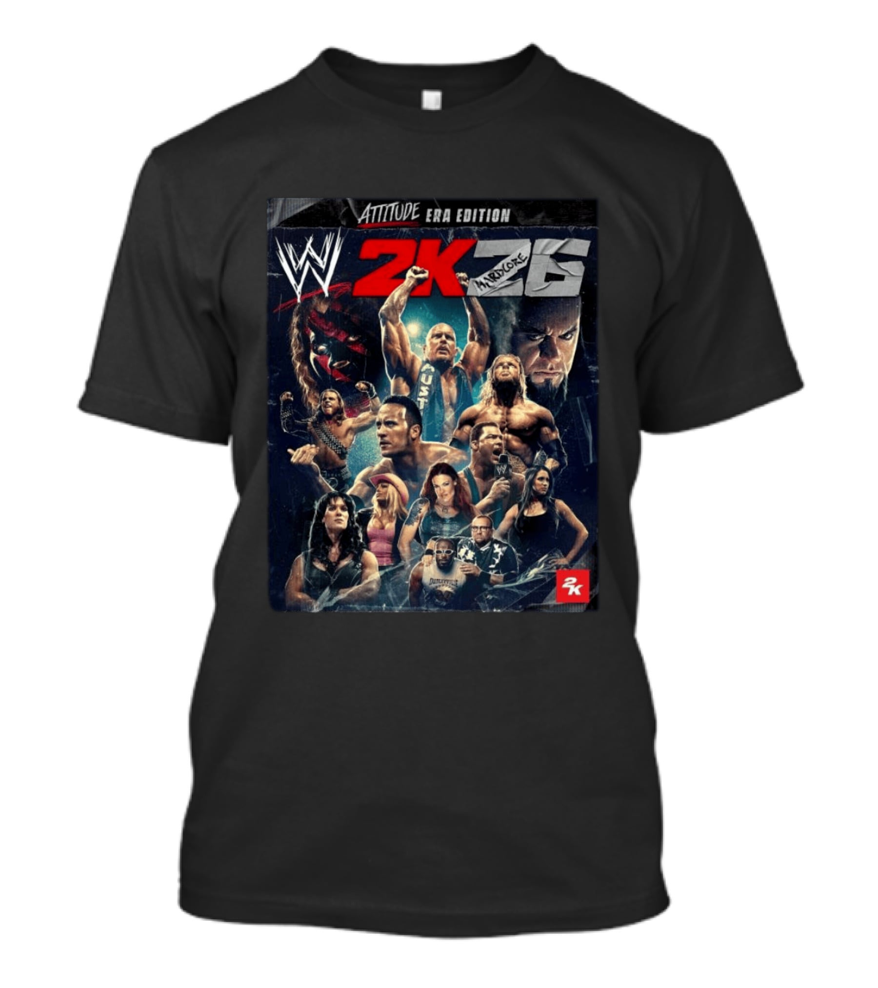 WWE 2K26 Attitude Era Edition Featuring Iconic Legends T-Shirt