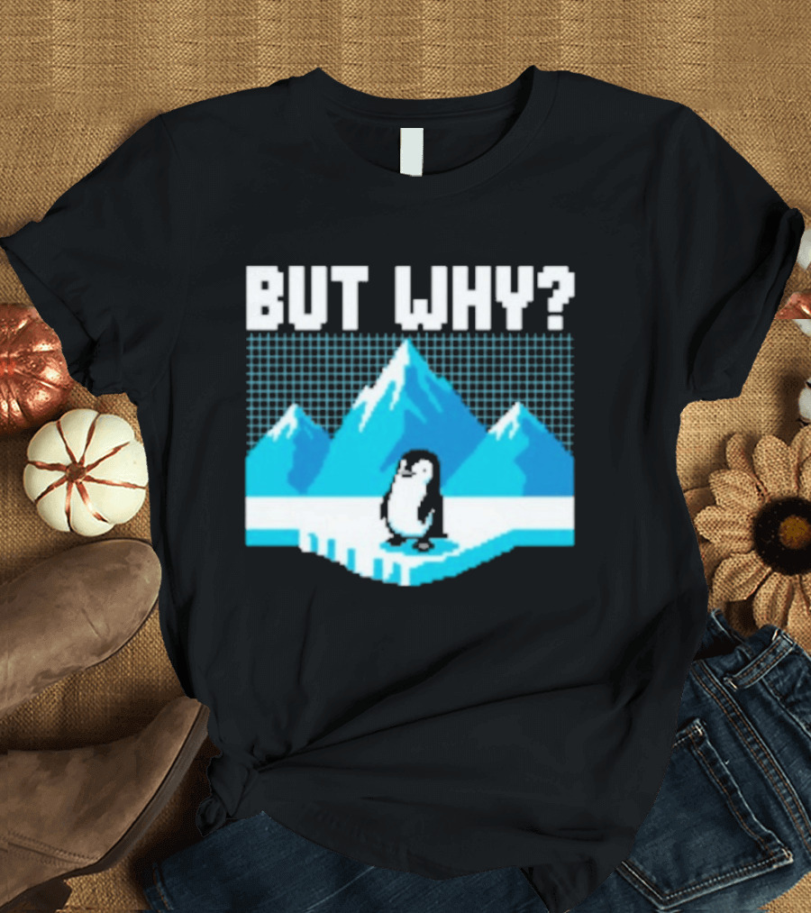 But Why Penguin Arctic Mountains Iceberg T-Shirt