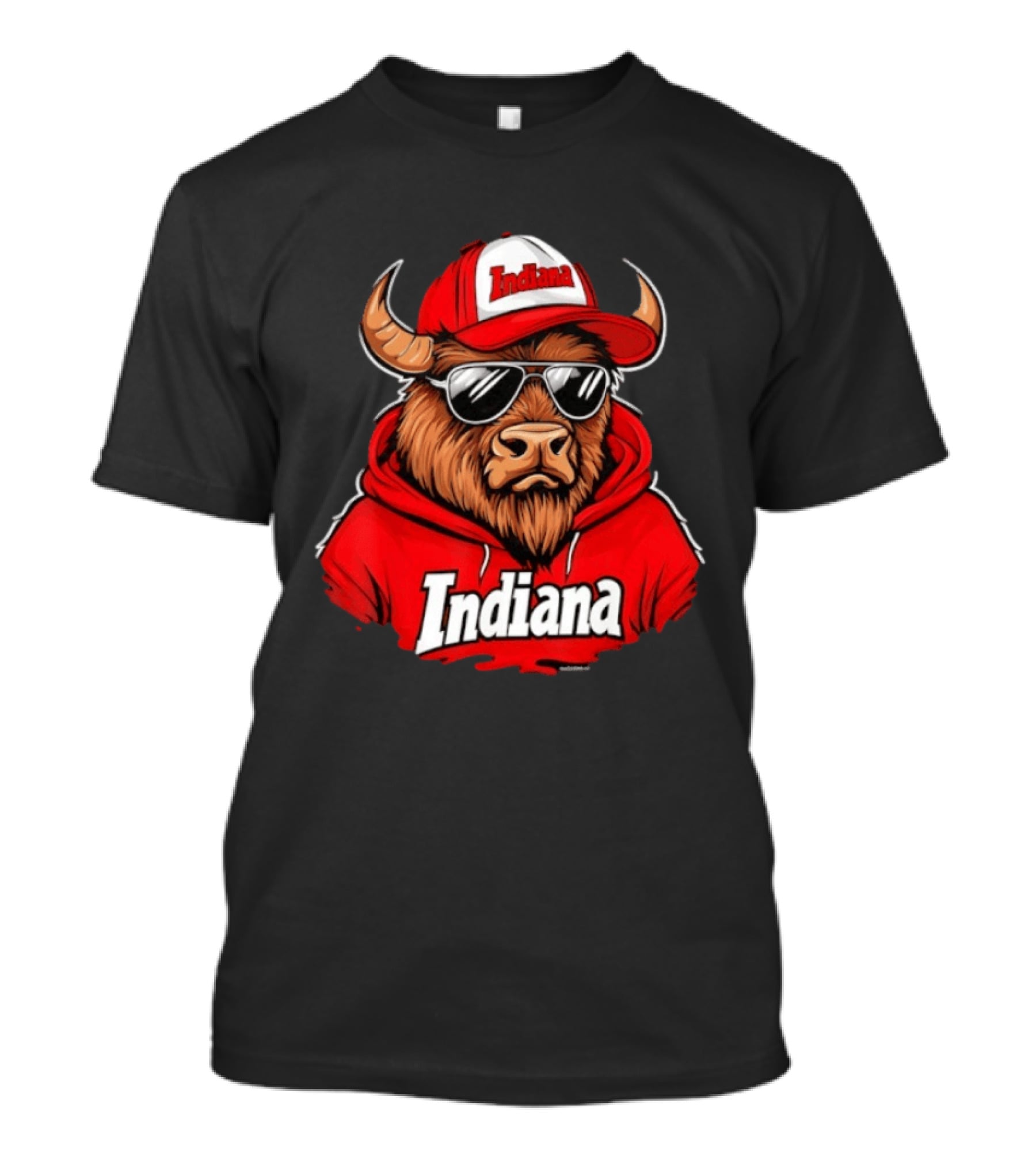 Indiana Bison Vintage Throwback Swea With Sunglasses And Hat T-Shirt