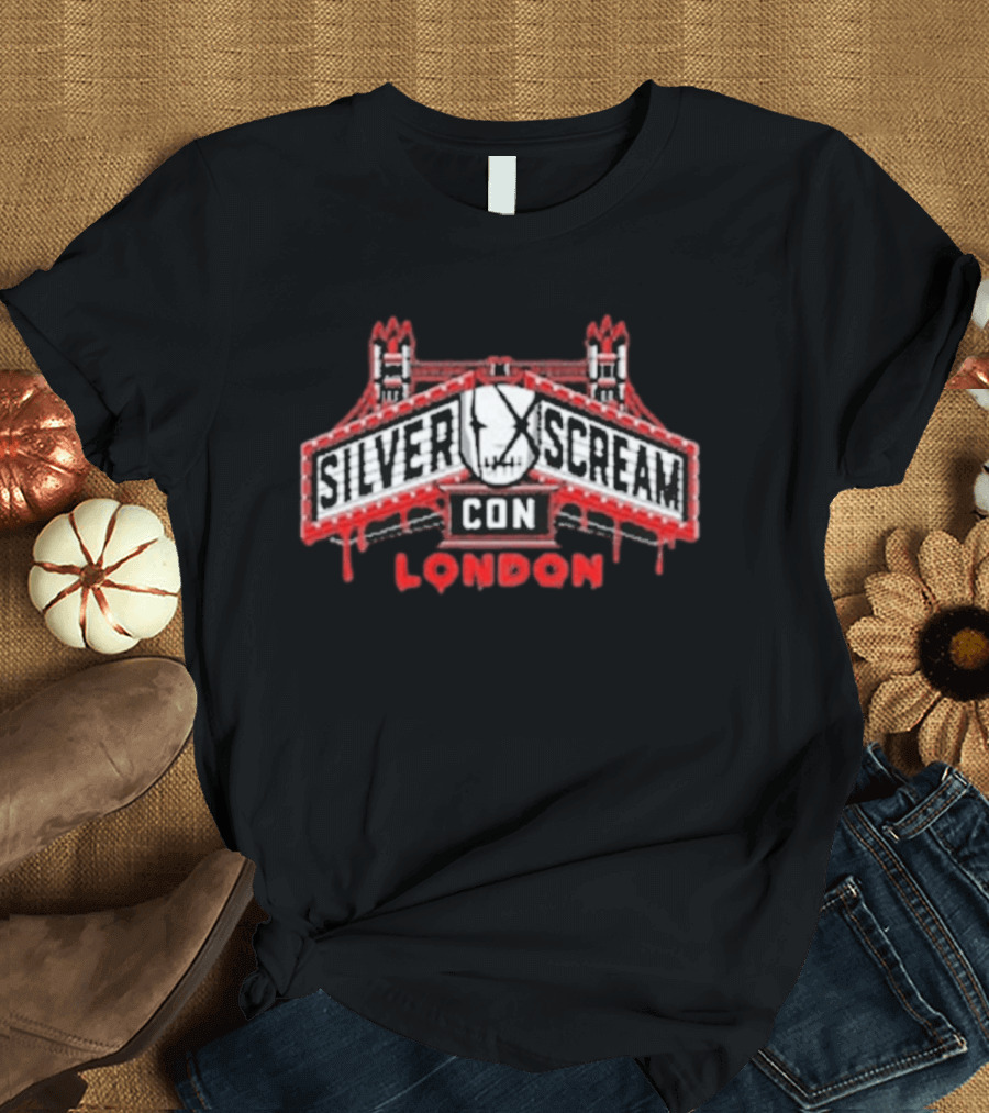 SILVER SCREAM CON LONDON Horror Event Tower Bridge T-Shirt