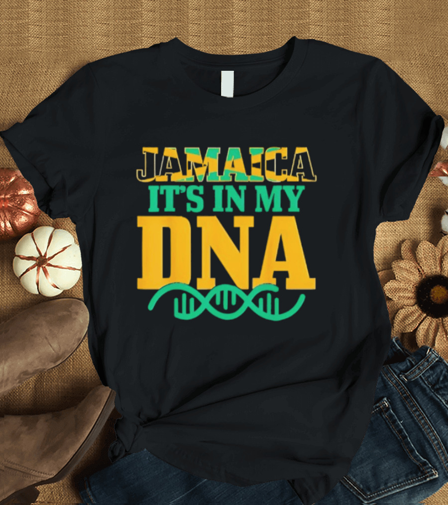 Jamaica It's In My DNA Jamaican Flag Pride Heritage T-Shirt