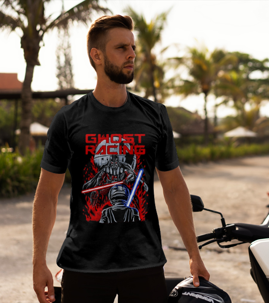 Ghost Racing Darth Vader Lightsaber Duel Scene T-Shirt