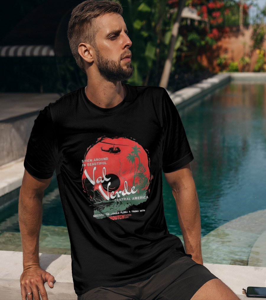 Stick Around In Beautiful Val Verde Central America Jungle Flora And Fauna Tour Helicopter Adventure T-Shirt