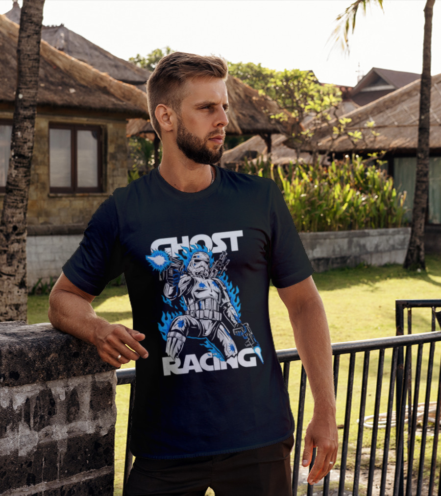 Ghost Racing Lone Trooper Stormtrooper Galactic Combat Blaze T-Shirt