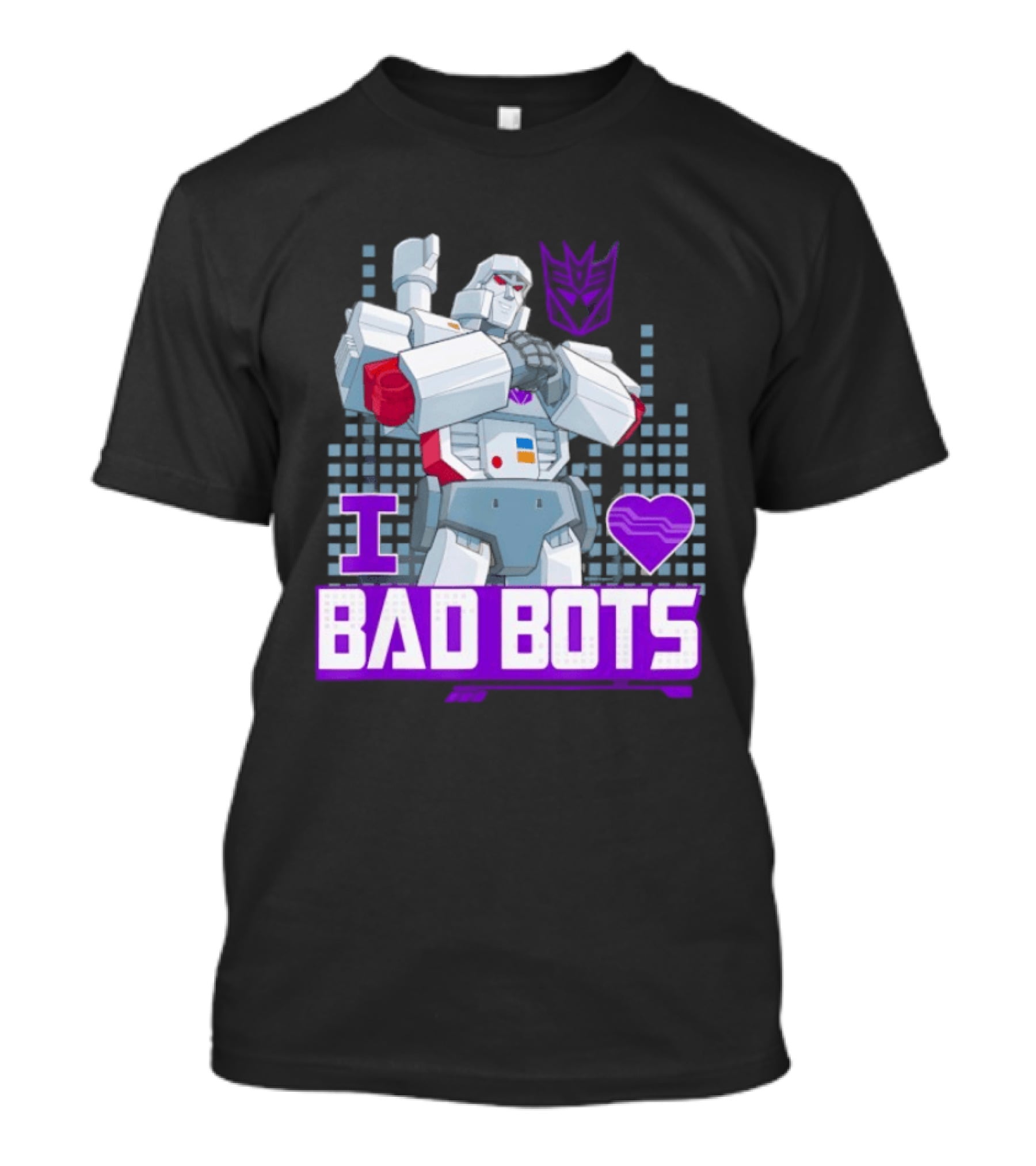 Transformers Valentine's Day Megatron I Love Bad Bots Decepticon T-Shirt