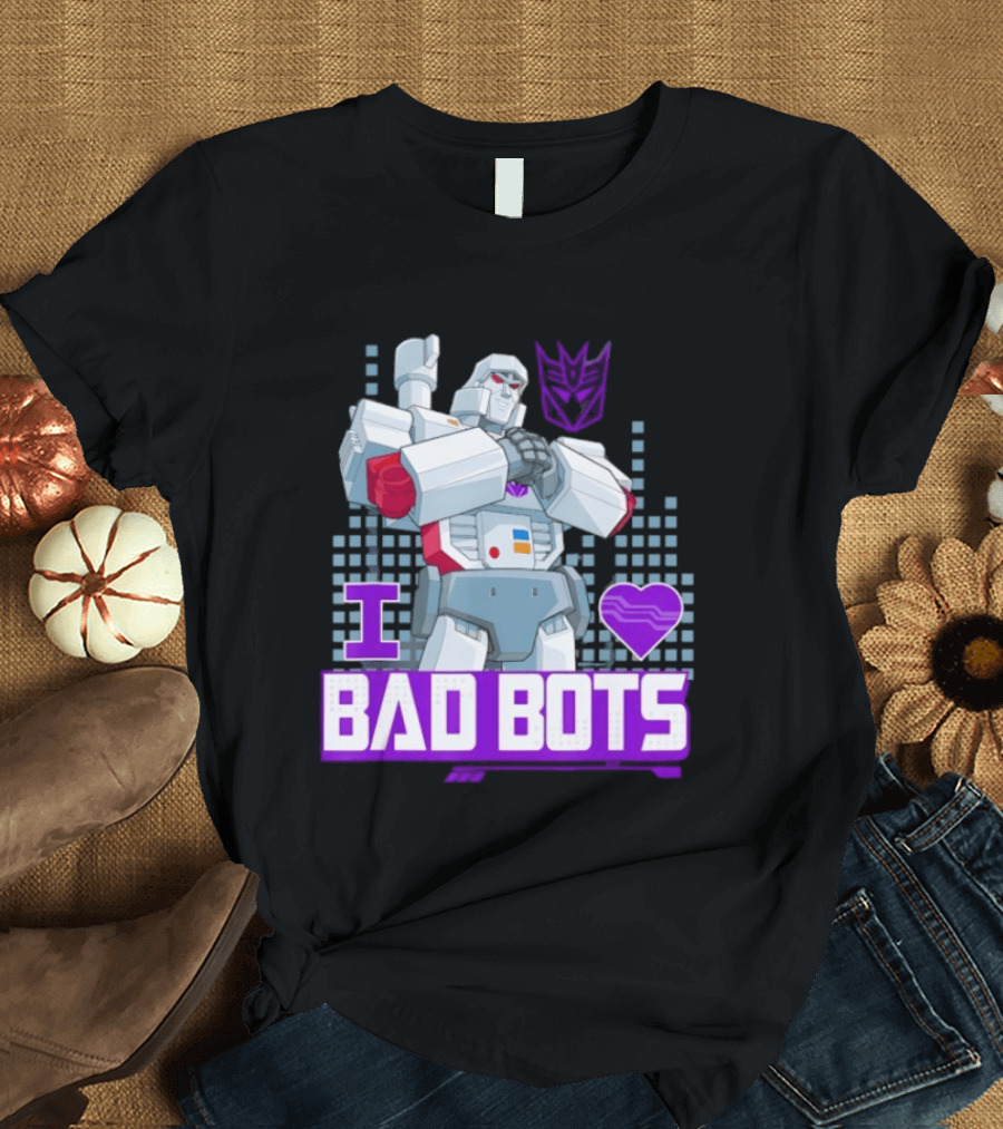 Transformers Valentine's Day Megatron I Love Bad Bots Decepticon T-Shirt