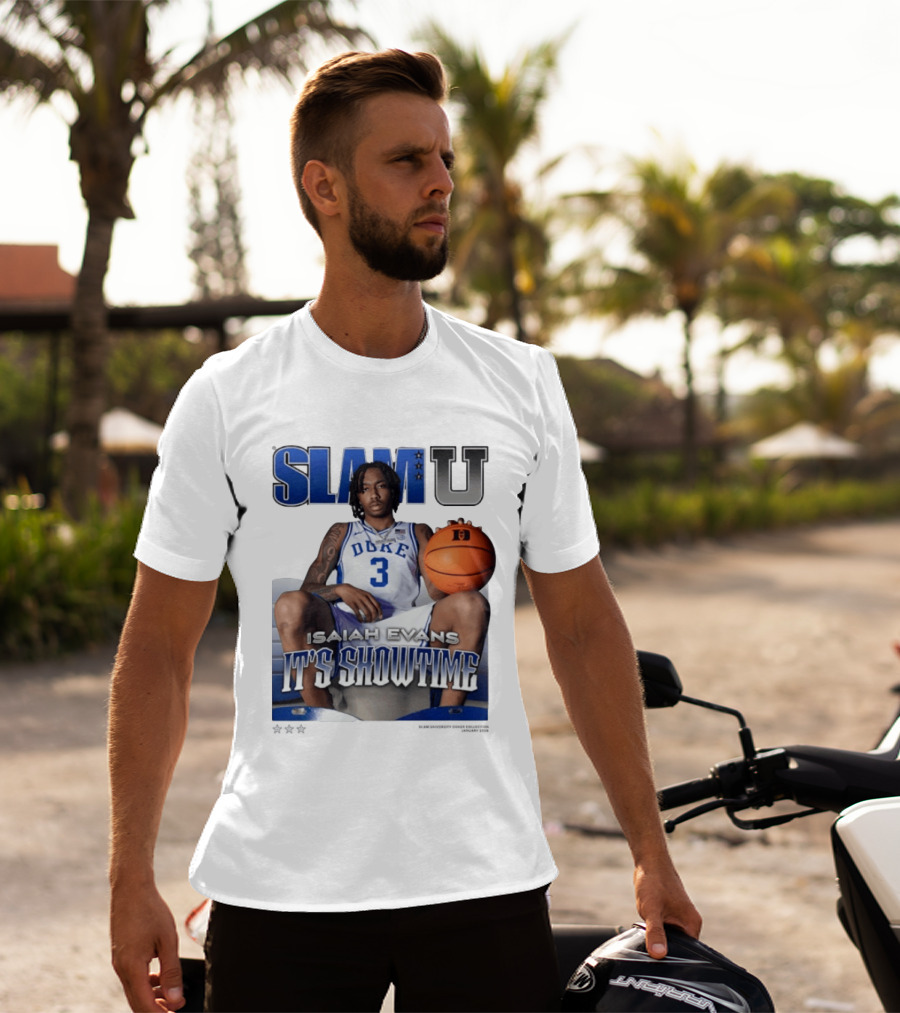 Slam U Isaiah Evans Duke Basketball It's Showtime T-Shirt
