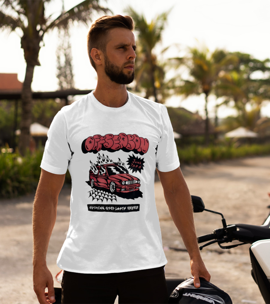 Offseason Junk Yard Nothing Good Lasts Forever Retro Car T-Shirt