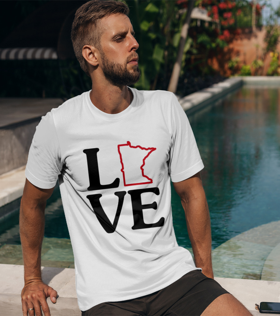 Love Minnesota State Map T-Shirt