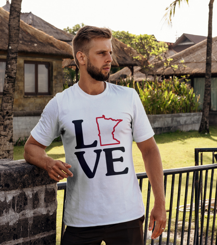 Love Minnesota State Map T-Shirt