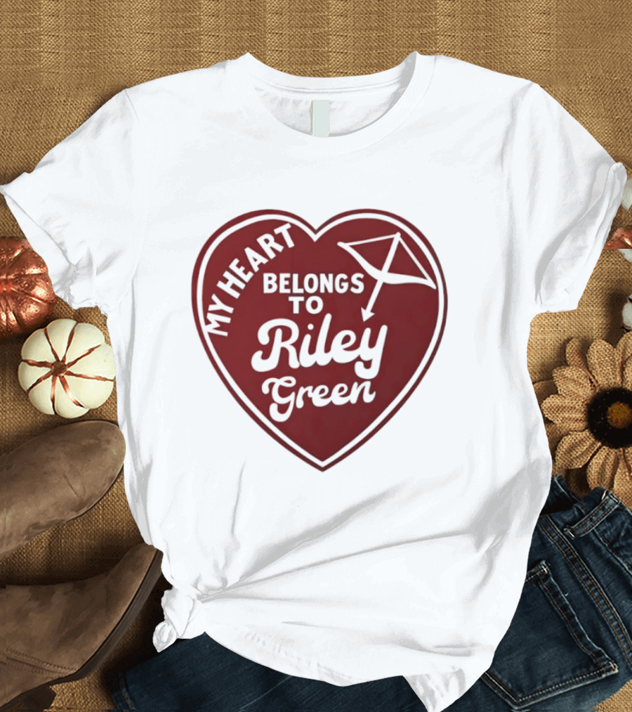 My Heart Belongs To Riley Green Kite Heart T-Shirt