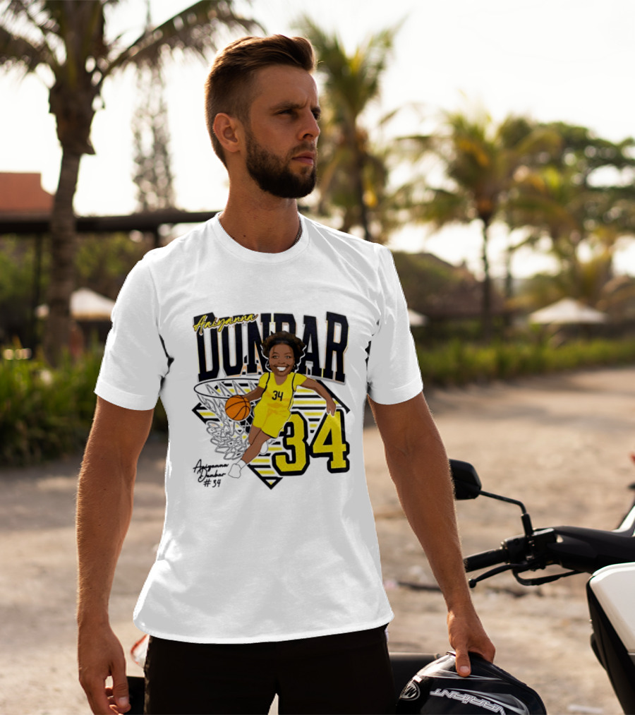 Aaiyanna Dunbar Basketball 34 Michigan Wolverines T-Shirt