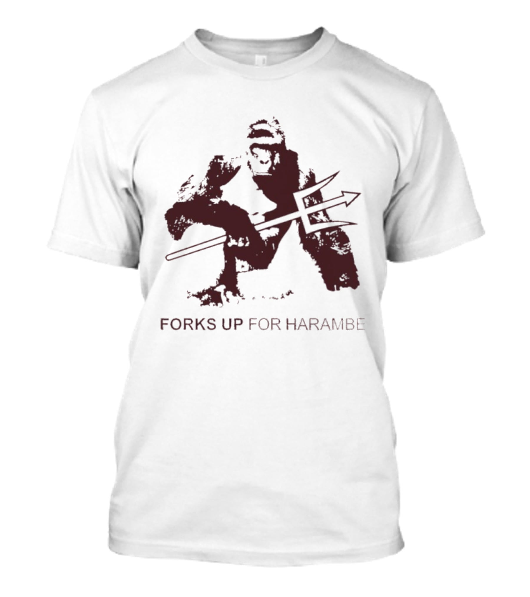 Forks Up For Harambe Arizona State Sun Devils Trident T-Shirt