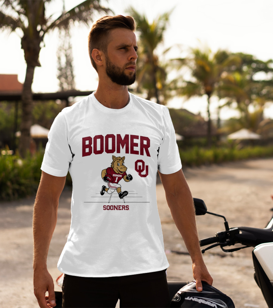 Boomer Oklahoma Sooners Football OU Gridiron T-Shirt