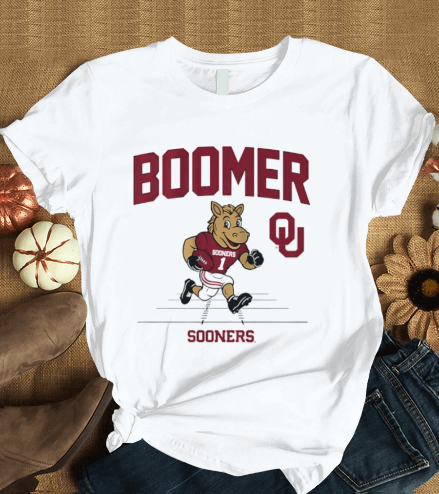 Boomer Oklahoma Sooners Football OU Gridiron T-Shirt