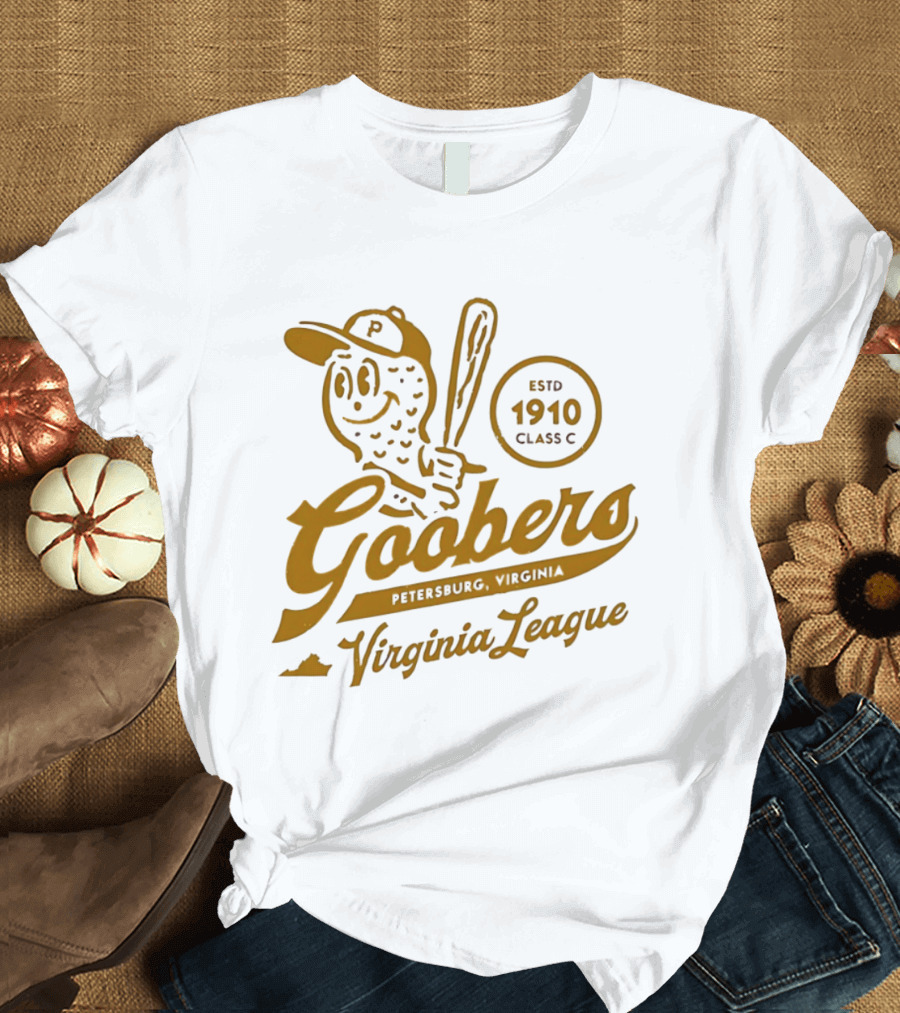 Petersburg Goobers Virginia League Estd 1910 Class C Baseball Team T-Shirt