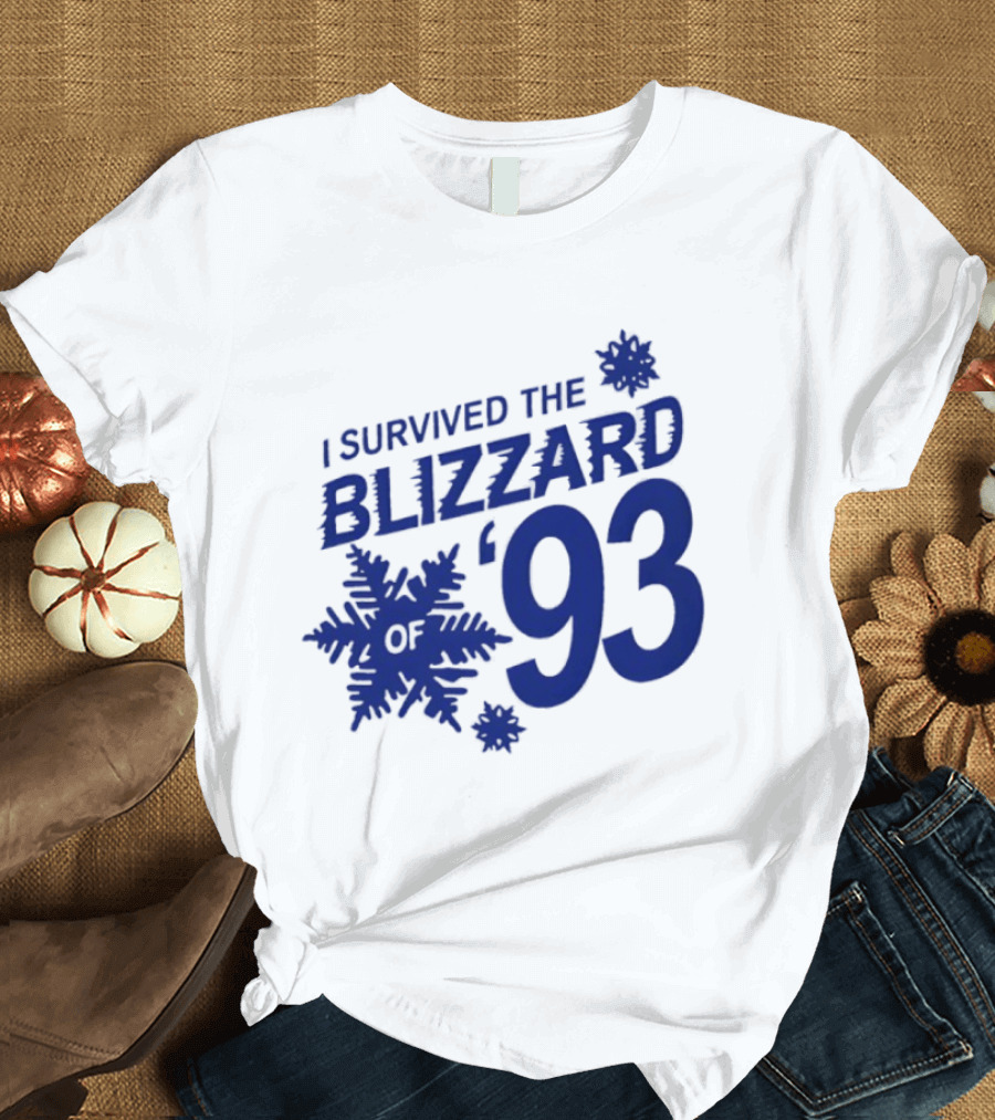 I Survived The Blizzard '93 Snowflake T-Shirt